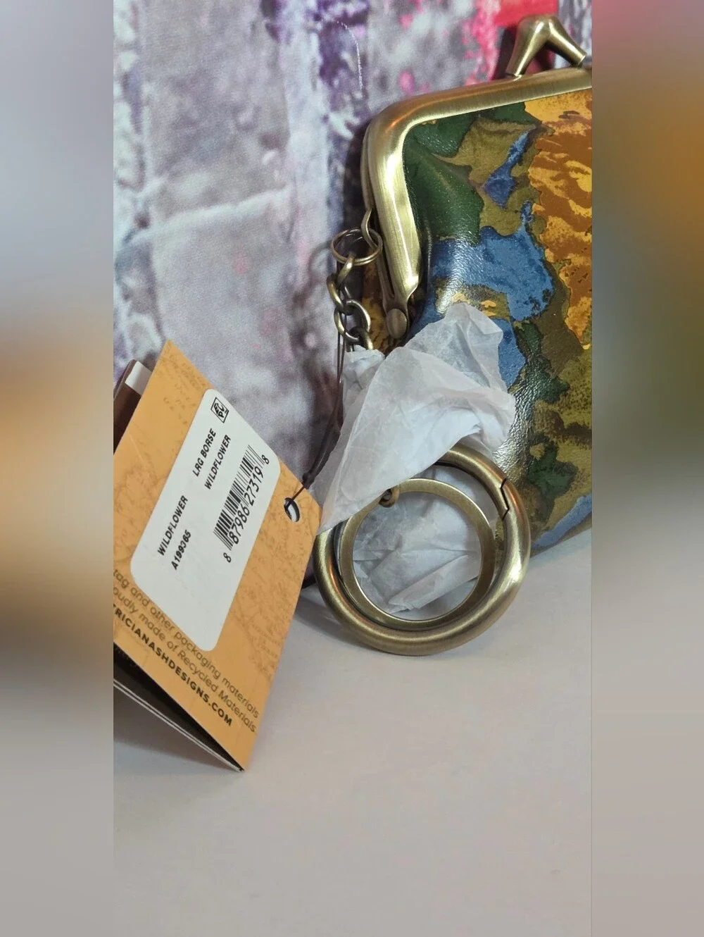 Patricia Nash Floral Coin Purse With Kisslock NWT